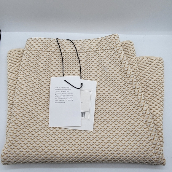 Theory Teslia J Sue Ivory Mix Glossed Printed Skirt Medium knit textured Stretch - Picture 9 of 9